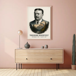 Theodore Roosevelt 26th President of the United States Reflections Poster