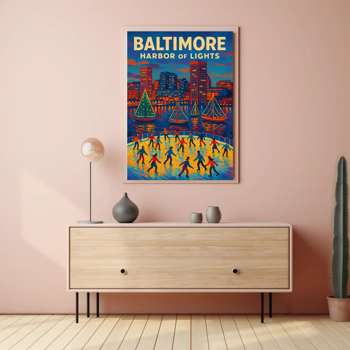 Baltimore Harbor of Lights Poster
