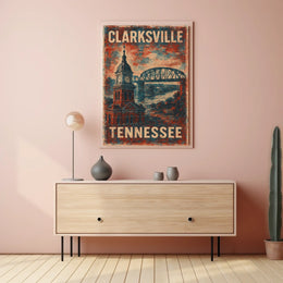 Clarksville Cultural Heritage Vintage Collector Poster
