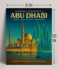 Abu Dhabi Elegance: Eternal Innovation Cityscape Travel Poster