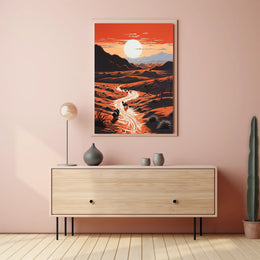 Expansive Desert Landscape Art Print - National Park Poster