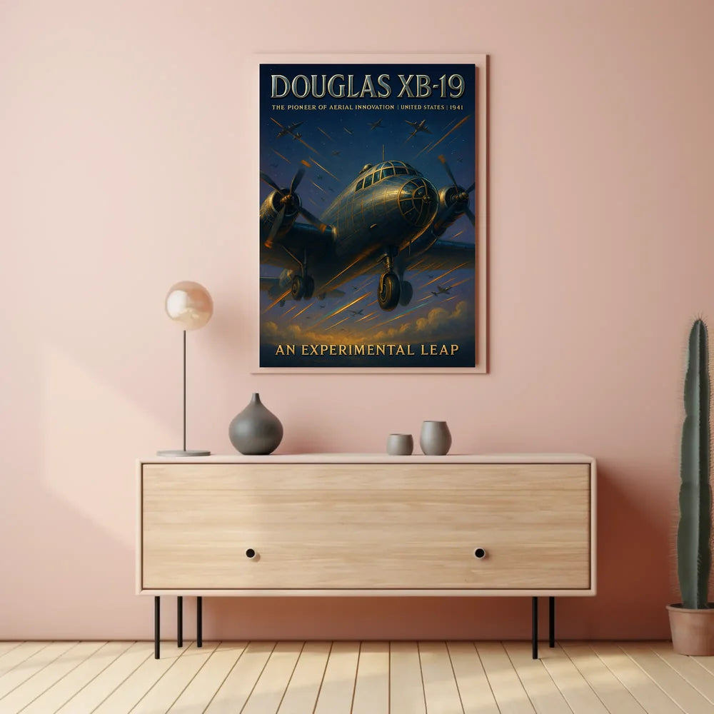 Douglas XB-19 Patriotic Vintage WWII Art Poster PosterGoat