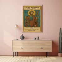 Saint Andrew Religious Icon Poster Cultural or Heritage Poster