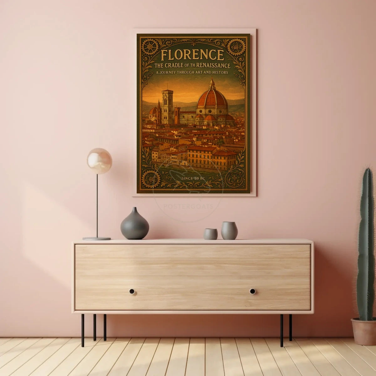 Florence Renaissance Journey Vintage Cultural or Heritage Poster