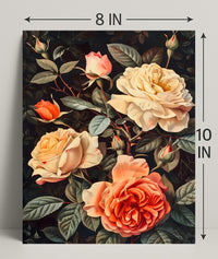 Elegant Floral Arrangement Botanical Art Print - Artistic Poster
