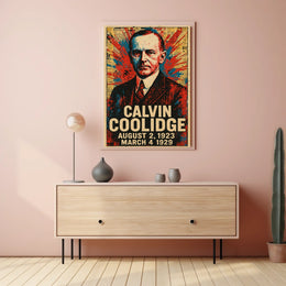 Calvin Coolidge 30th President of the United States Street Art Mashup Poster