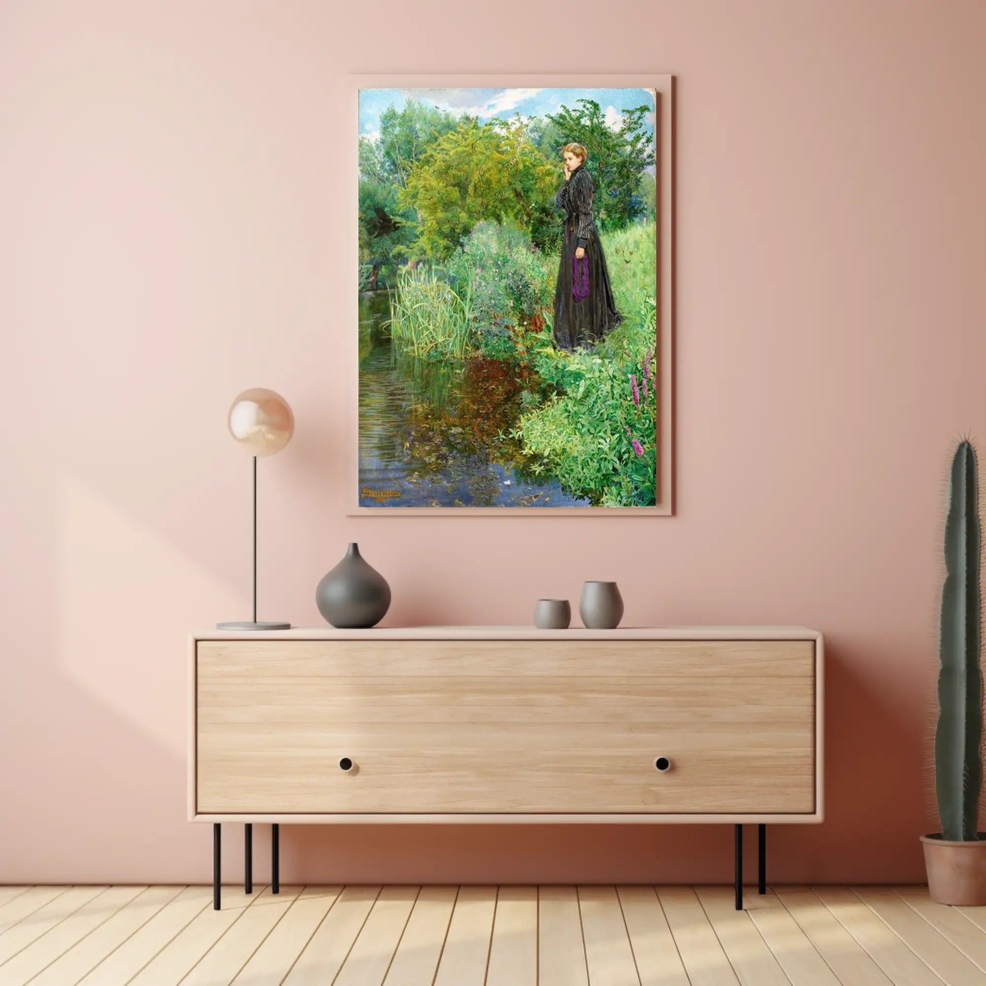 Contemplation by the Water's Edge Poster