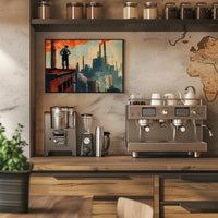 Industrial Progress: Bold Worker Factory Art Poster