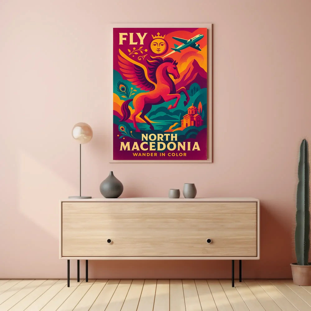 North Macedonia Travel Adventure Poster PosterGoat