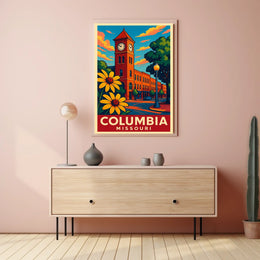 Columbia, Missouri A Vibrant Cityscape Poster