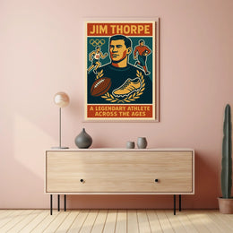 Jim Thorpe Iconic Sports Legend Poster