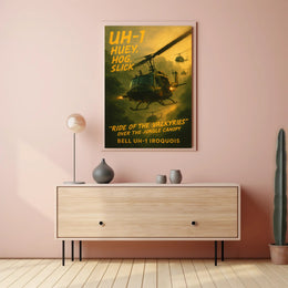Vietnam War Era Bell UH-1 Iroquois Military Poster