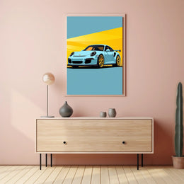 Sleek Speedster Illustration Poster PosterGoat