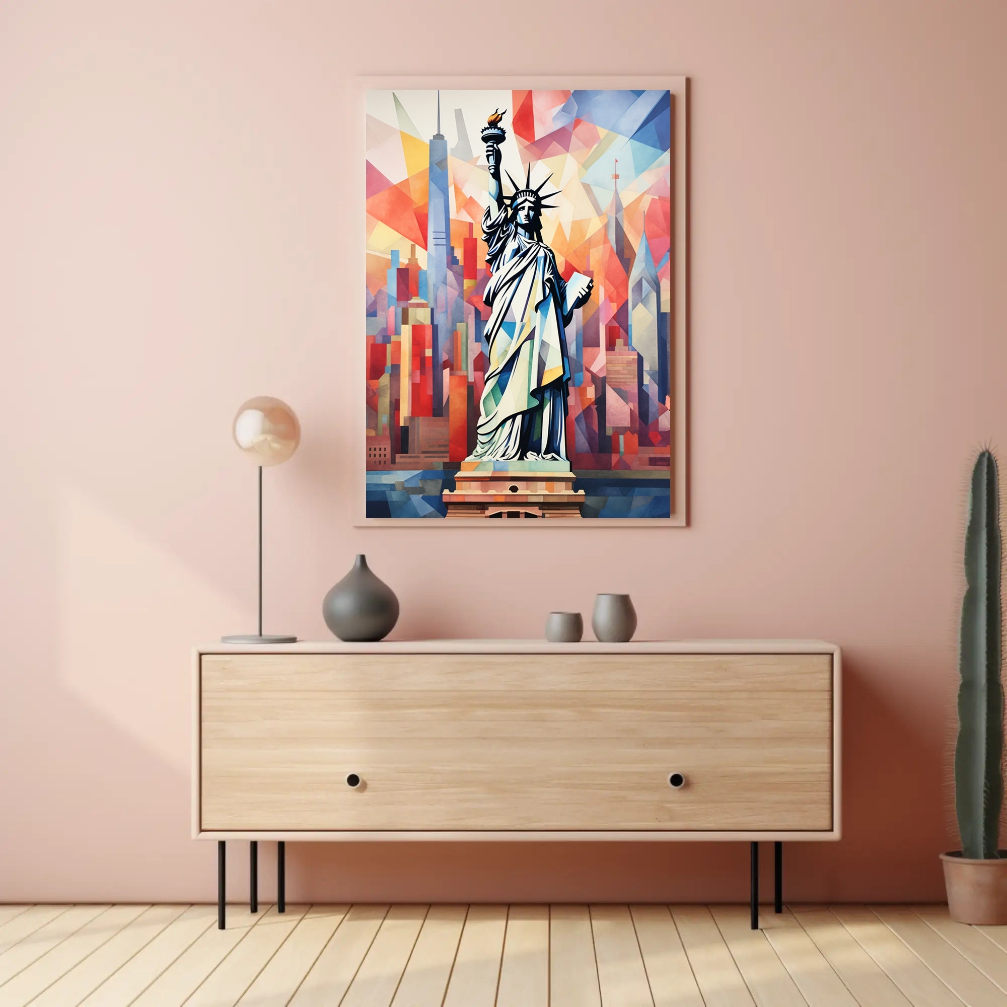 Statue Of Liberty Geometric Splendor Poster