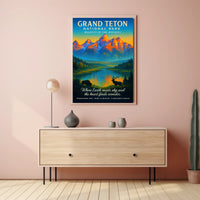Majesty in the Rockies Grand Teton National Park Poster PosterGoat