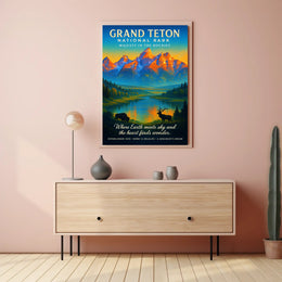 Majesty in the Rockies Grand Teton National Park Poster PosterGoat