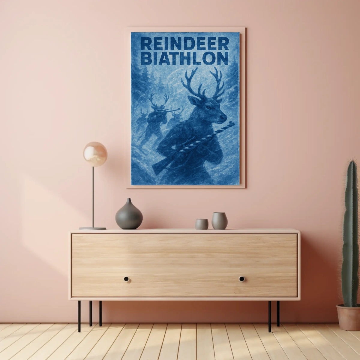 Reindeer Biathlon Poster