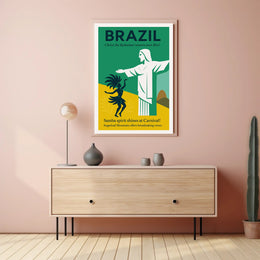 Brazil Carnival and Christ the Redeemer Poster PosterGoat