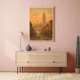 Vintage New York Cityscape Vintage Poster