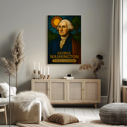 George Washington First President Portrait Travel Poster