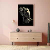 Majestic Elephant Illustration Poster