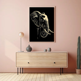 Majestic Elephant Illustration Poster