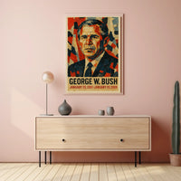 George W. Bush 43rd President of the United States Layered paper Collage Poster