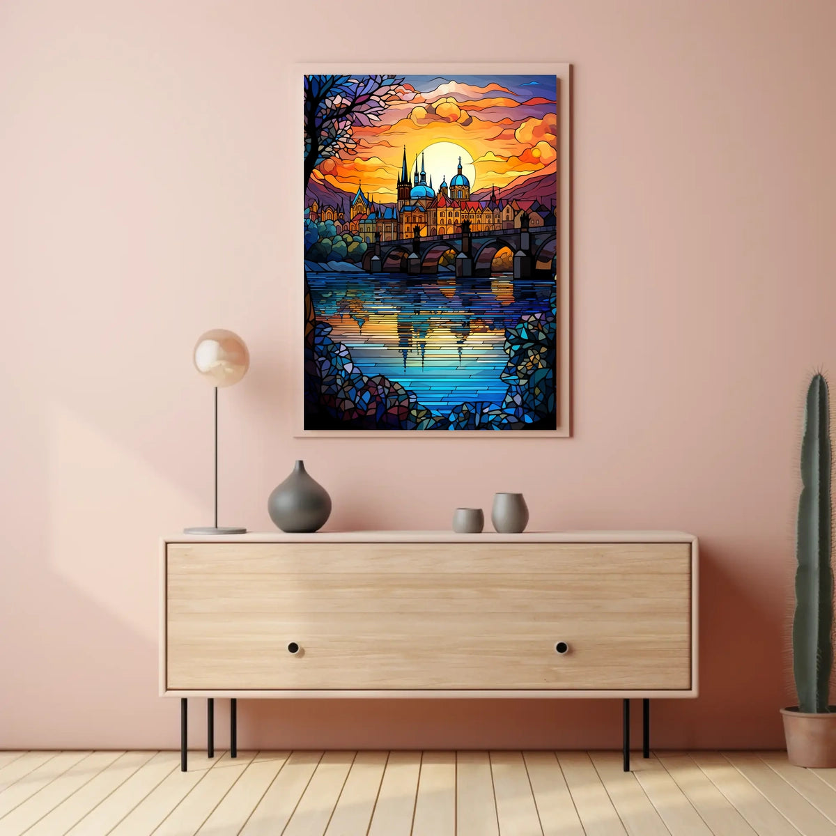 European Cityscape with Gothic Flair Travel Poster
