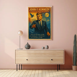 Visionary Leader Vintage Patriotic Art Poster Print