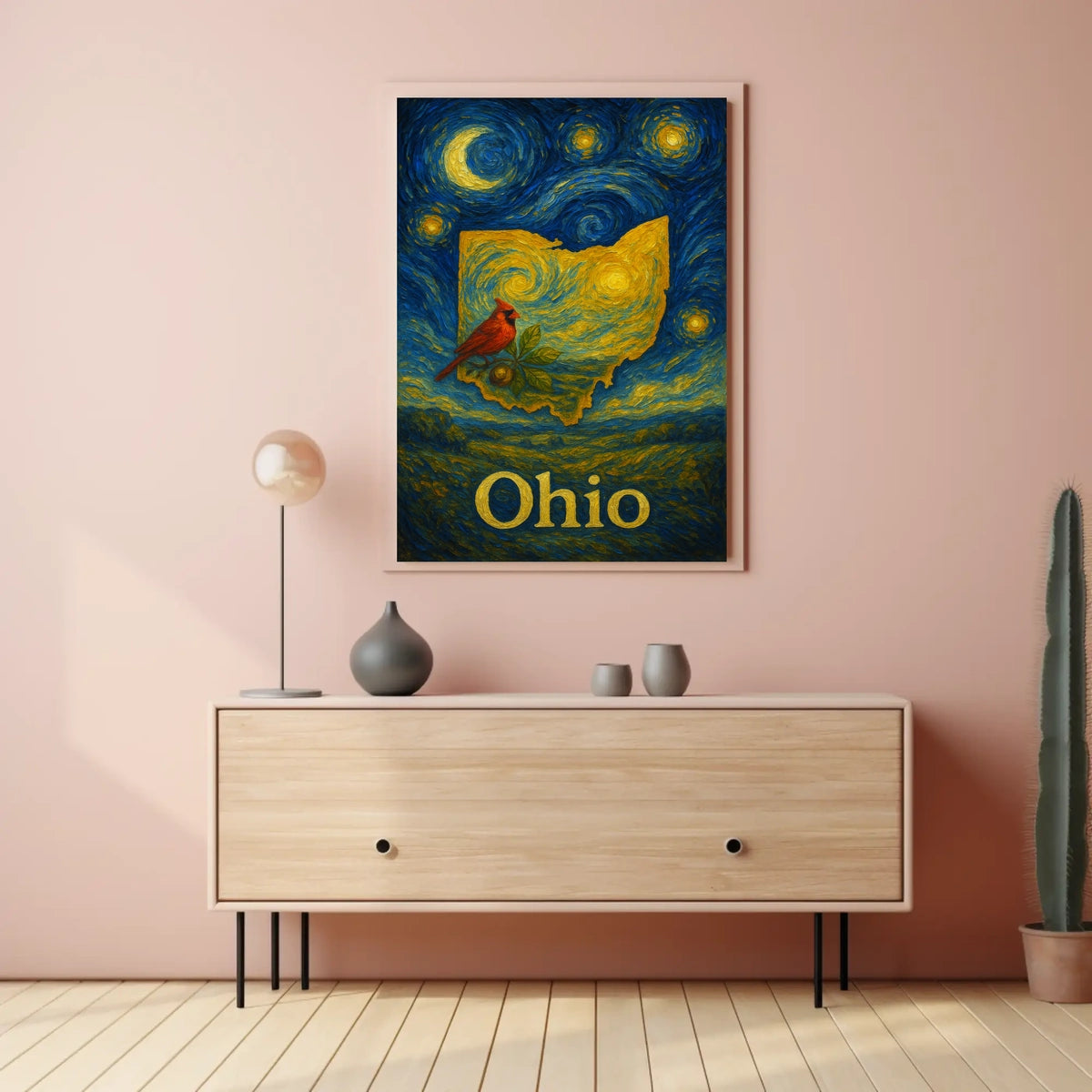 Ohio Starry Night Tribute Poster