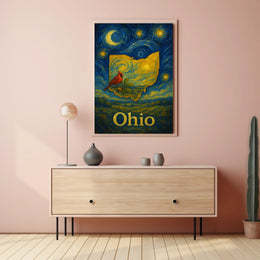 Ohio Starry Night Tribute Poster