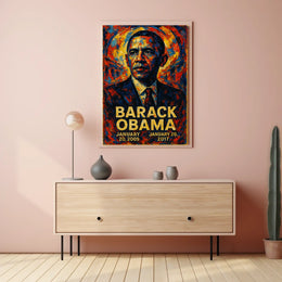 Barack Obama 44th President of the United States Glitch Hop Art Poster
