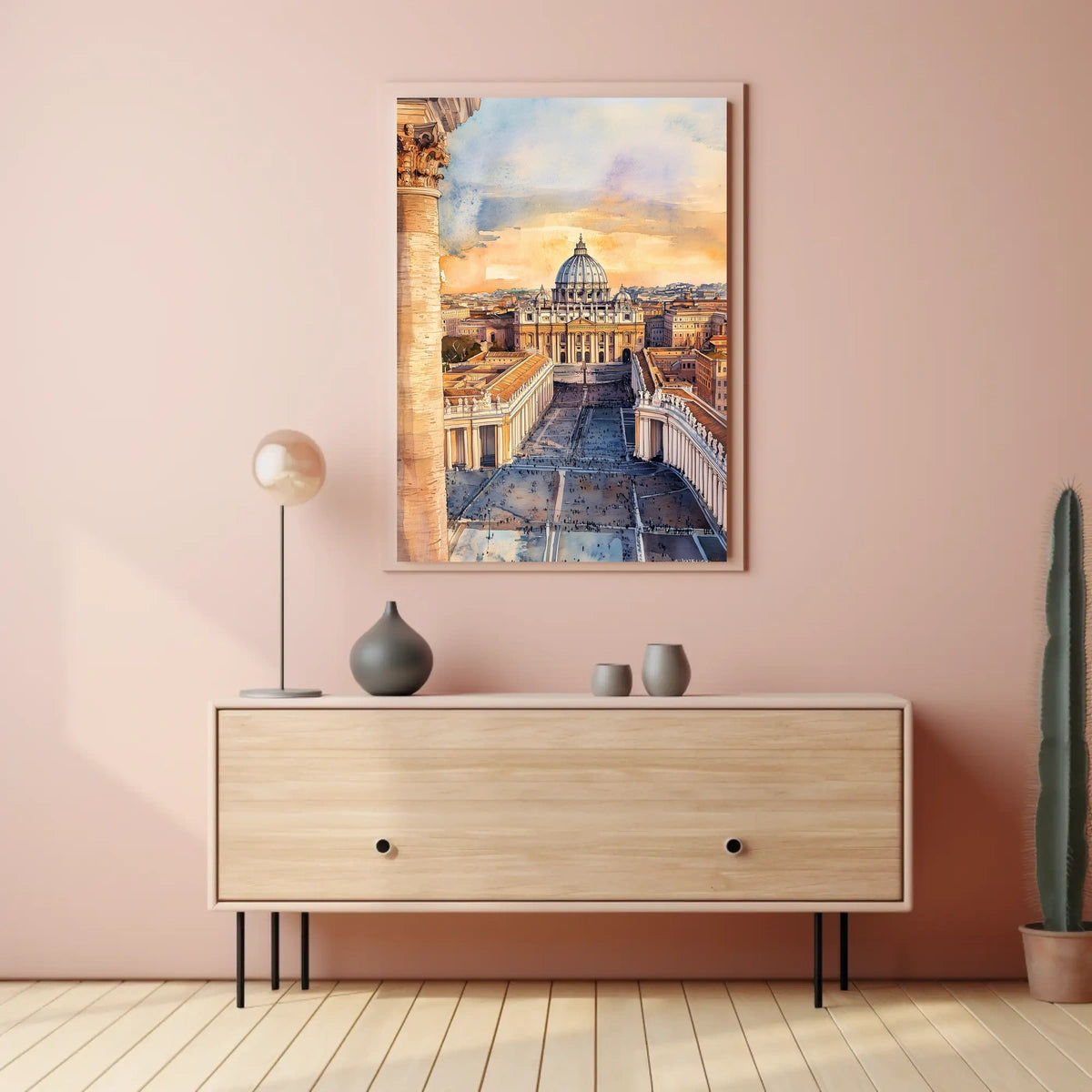 Vatican City St Peters Basilica View From Square Poster
