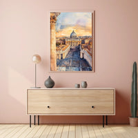 Vatican City St Peters Basilica View From Square Poster