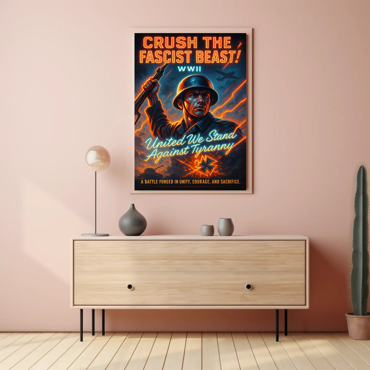 Crush the Fascist Beast Poster