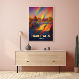 Idaho Falls Vibrant Landscape Impressionism Poster
