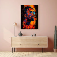 Vibrant Portrait In Abstract Abstract Poster