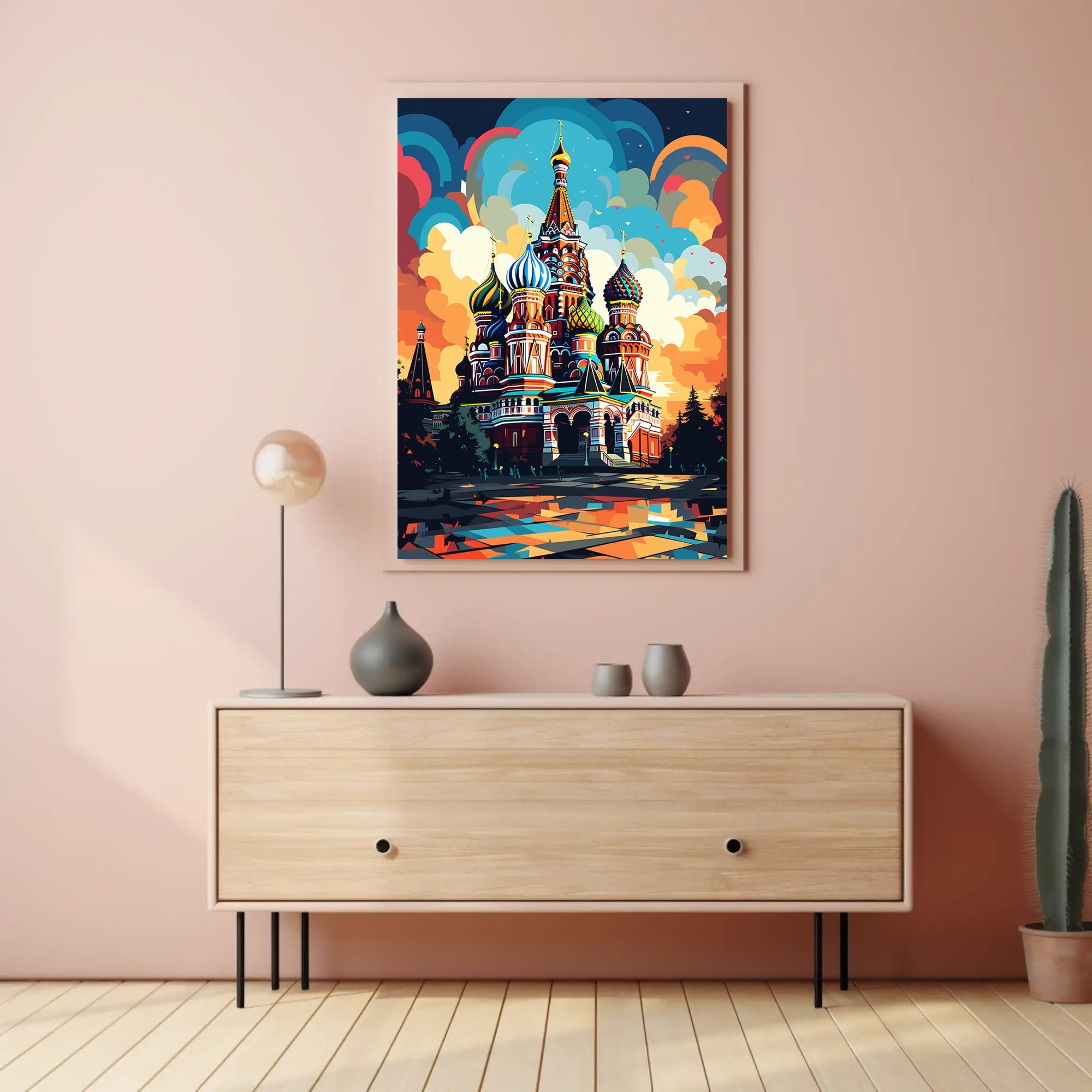 Saint Basil's Whimsical Abstract Poster