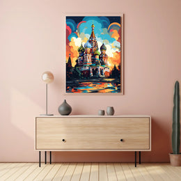 Saint Basil's Whimsical Abstract Poster