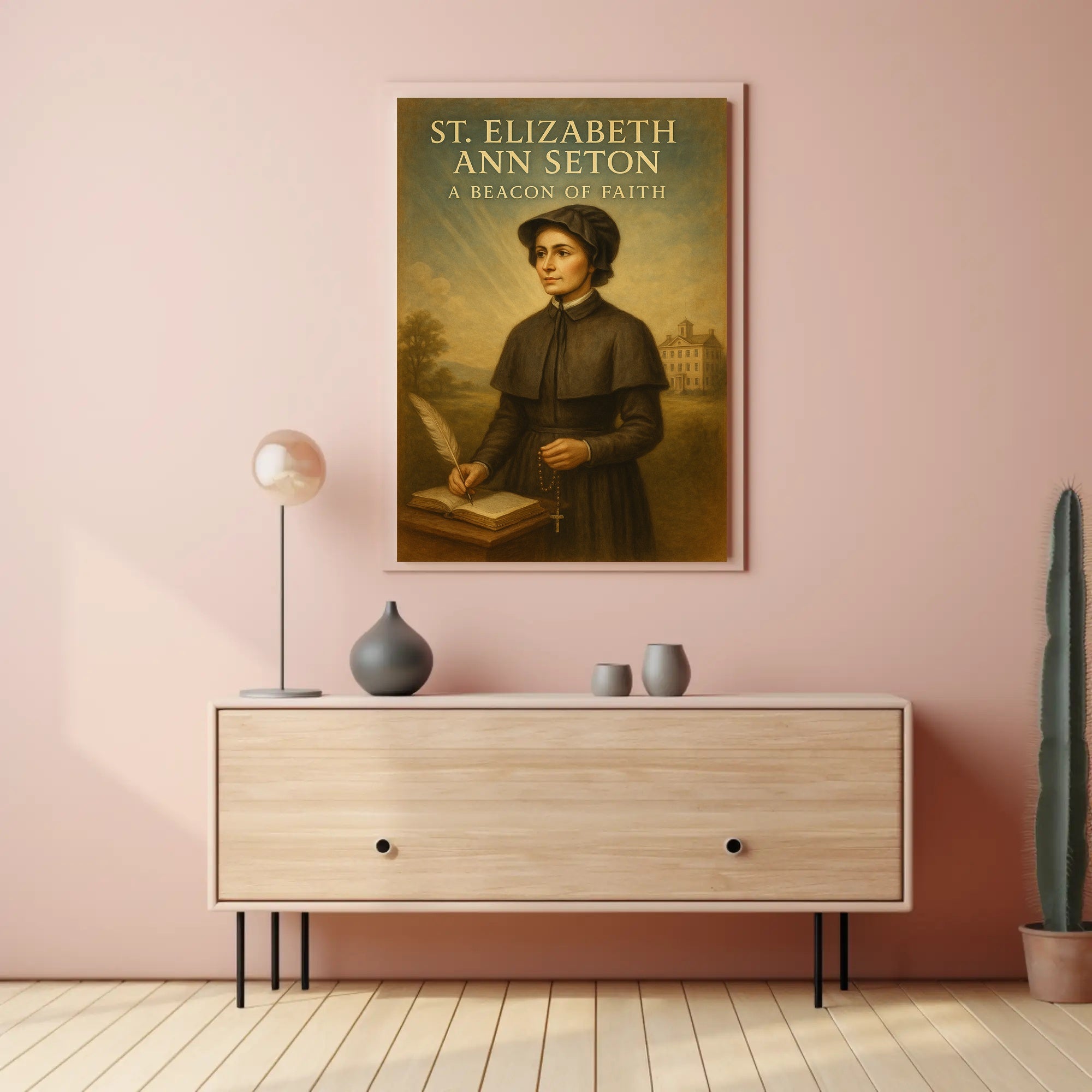 St. Elizabeth Ann Seton A Beacon of Faith Poster