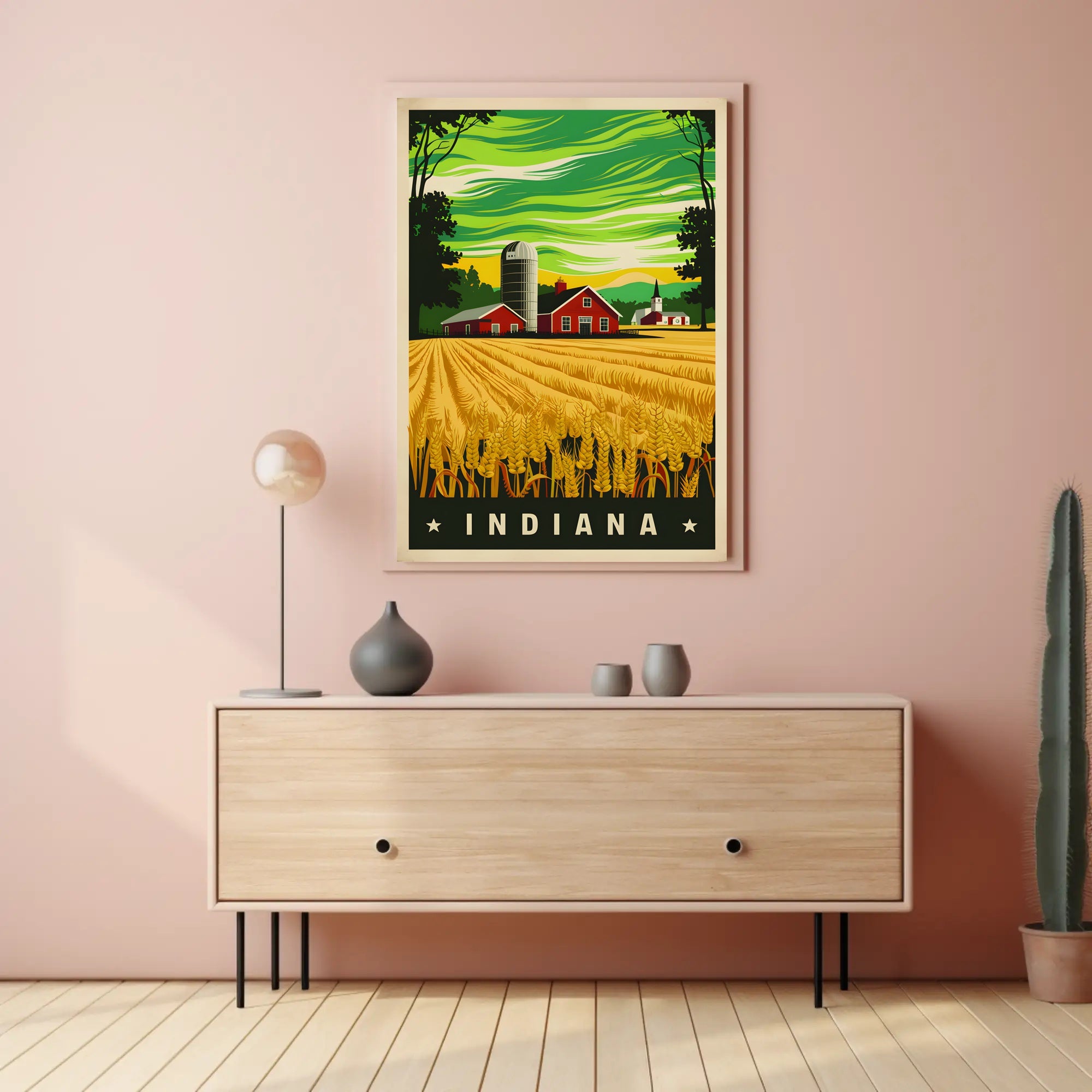 Indiana Farm Landscape Poster
