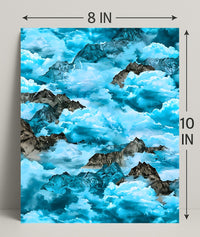 Majestic Mountain Clouds William Morris Art Poster