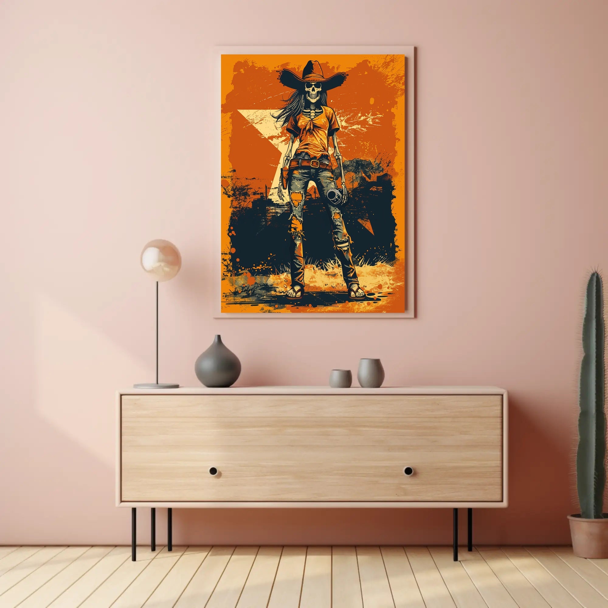 Skeleton Cowboy Poster PosterGoat
