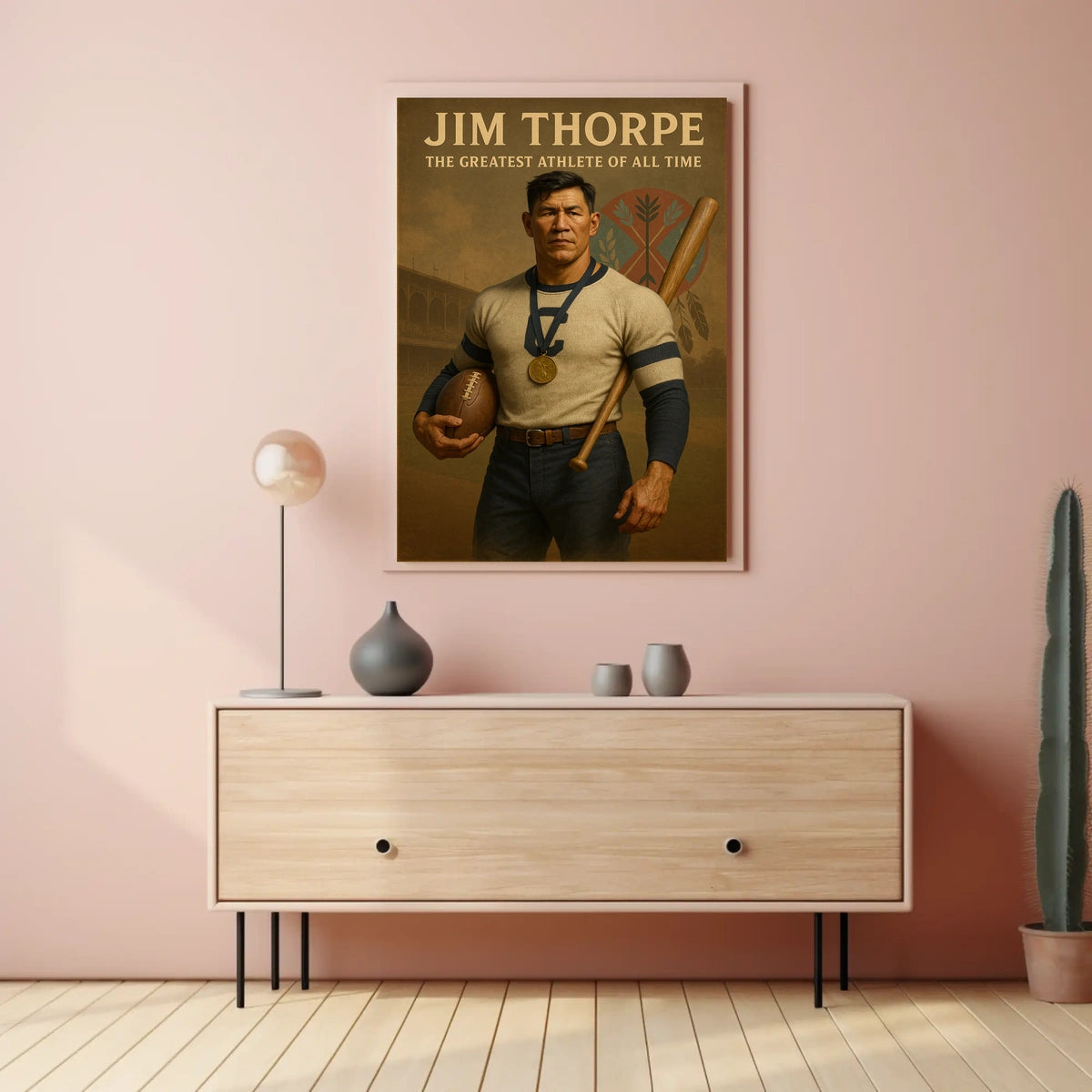 Jim Thorpe Legendary Sports Icon Poster