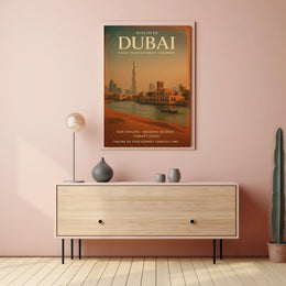 Dubai Poster Discover Tradition Meets Tomorrow Travel Decor