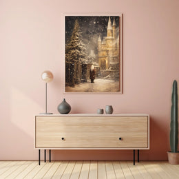 Enchanted Winter Castle Poster