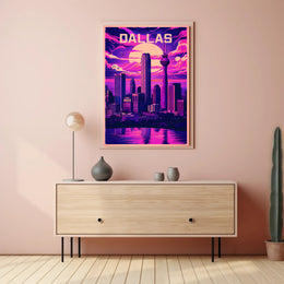 Dallas Skyline at Dusk Poster