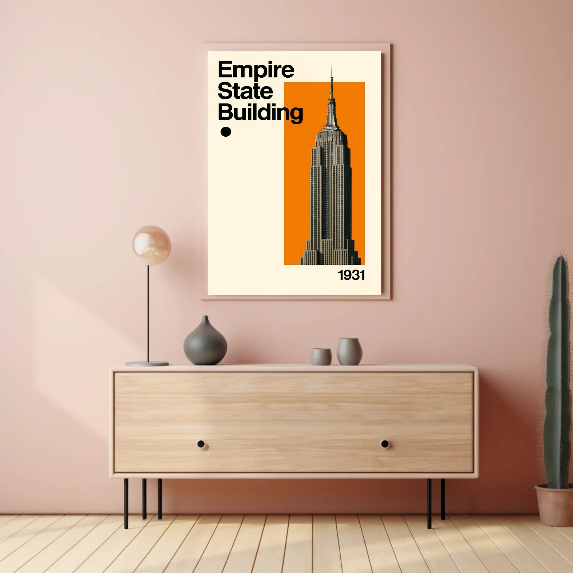 Empire State Building Art Deco Travel Poster