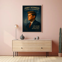 Patriotic Tribute Poster: Leadership and Inspiration Art