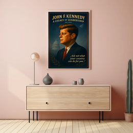Patriotic Tribute Poster: Leadership and Inspiration Art
